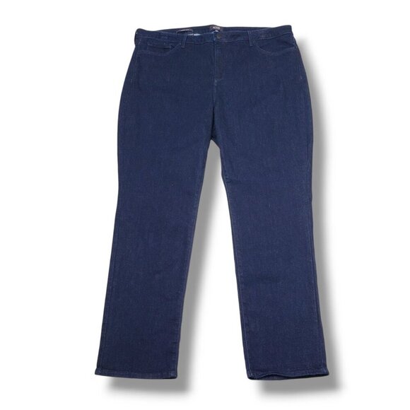 NYDJ Sheri Slim Jeans Womens 20W Lift Tuck High Rise Dark Wash - Picture 1 of 10